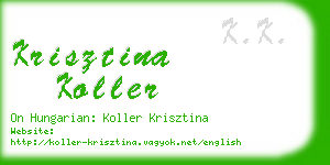 krisztina koller business card